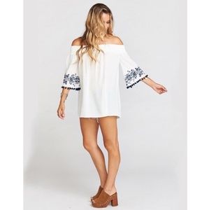 Mumu Presley Tunic Navy Embroidery Medium